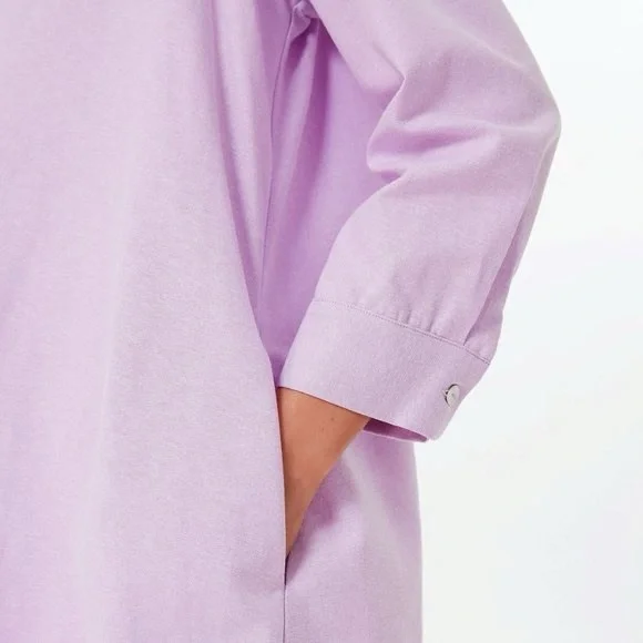 Tuckernuck Pomander Place Lavender Oxford Harris Button Up Dress, Size XL - Picture 14 of 15